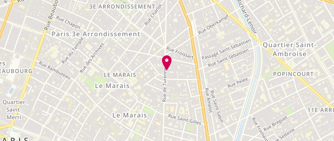 Plan de Marais Textiles Hommes, 78 Rue de Turenne, 75003 Paris