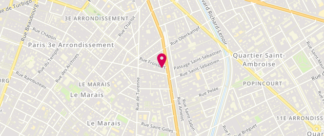 Plan de Acne Studios, 3 Rue Froissart, 75003 Paris