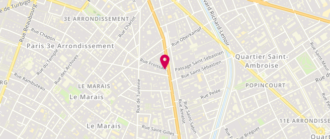 Plan de A.P.C Filles du Calvaire, 3 Boulevard des Filles du Calvaire, 75003 Paris