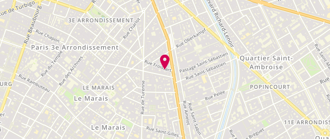 Plan de Roseanna, 5 Rue Froissart, 75003 Paris