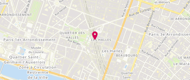 Plan de Jules Brice, Rue des Bons Vivants
Forum des Halles, 75001 Paris