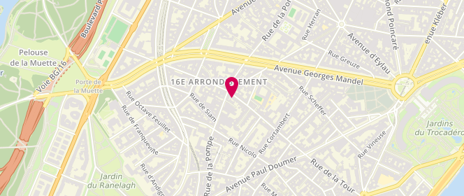 Plan de Pastel, 101 Rue de la Tour, 75116 Paris