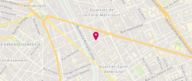 Plan de Fabiola, 50 Rue Oberkampf, 75011 Paris