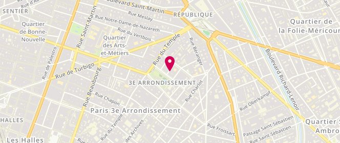Plan de K-Way, 2 Rue Gabriel Vicaire Angle 12 Rue Perrée, 75003 Paris