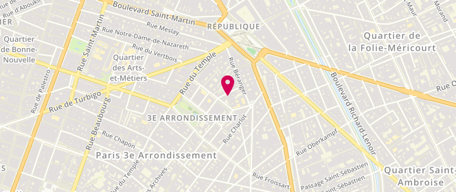 Plan de Alice Balas, 6 Rue Charles-François Dupuis, 75003 Paris