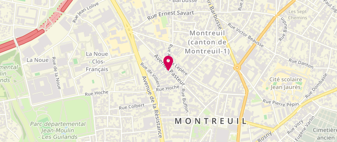Plan de Colette District, 39 avenue Pasteur, 93100 Montreuil