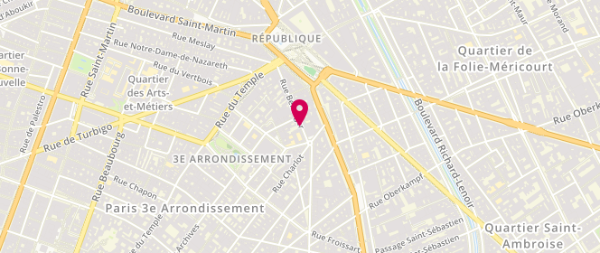 Plan de JC Manner, 5 Bis Rue Béranger, 75003 Paris