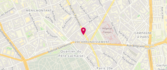 Plan de Comptoir de la Lingerie, 249 Bis Rue des Pyrénées, 75020 Paris