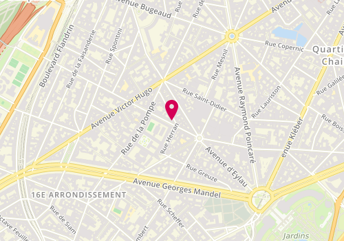 Plan de Ligne 16, 100 Rue de Longchamp, 75116 Paris