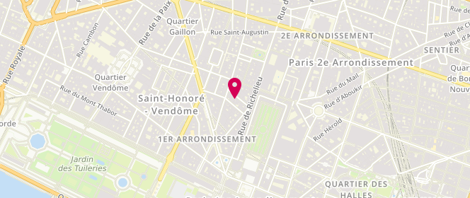 Plan de J'Y Troque, 7 Rue Villédo, 75001 Paris
