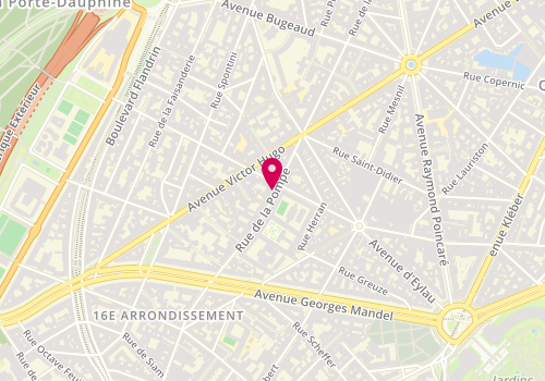 Plan de Claudie Pierlot, 129 Rue de la Pompe, 75016 Paris