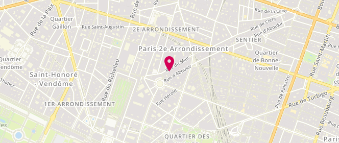 Plan de Melrose Hartford, 6 Rue du Mail, 75002 Paris