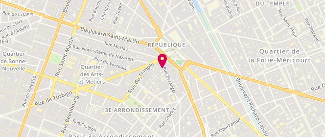 Plan de Cozen Stop Tissus, 21 Rue Béranger, 75003 Paris