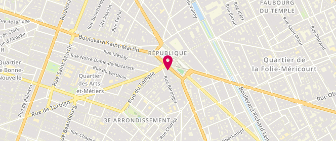 Plan de Etam Lingerie, 9 place de la République, 75003 Paris