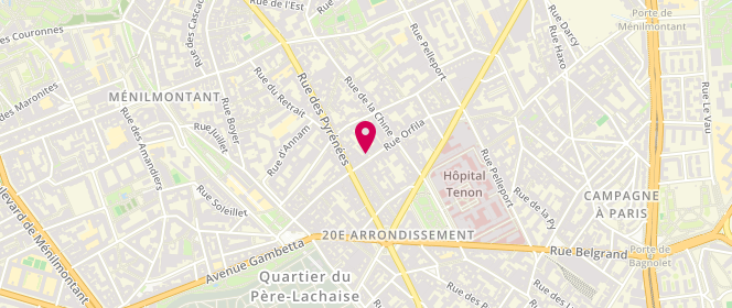 Plan de La Caverne des Fripouille, 49 Rue Orfila, 75020 Paris