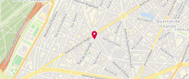 Plan de BohèmeChika, 30 Rue Gustave Courbet, 75116 Paris