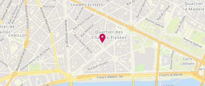 Plan de Christian Dior, 3 Rue de Marignan, 75008 Paris