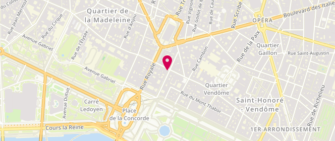 Plan de Valentino, 273 Rue Saint-Honoré, 75008 Paris