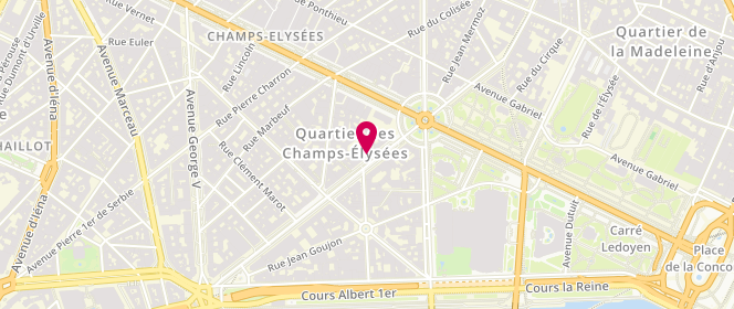 Plan de Saint Laurent, 53 avenue Montaigne, 75008 Paris