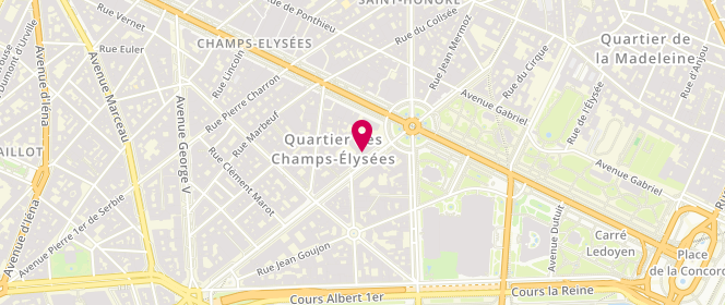 Plan de Balenciaga, 57 avenue Montaigne, 75008 Paris
