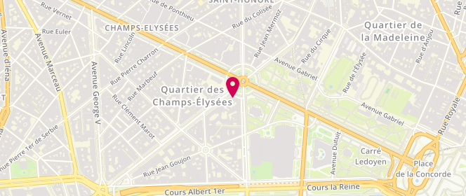 Plan de Gucci, 60 avenue Montaigne, 75008 Paris
