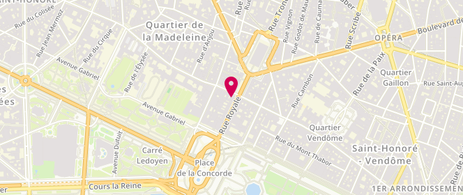 Plan de Miu Miu, 1 Rue du Faubourg Saint-Honoré, 75008 Paris