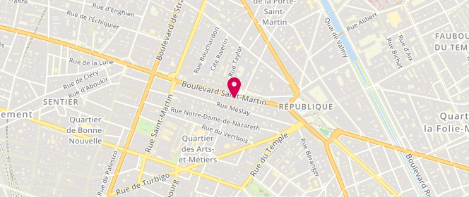 Plan de AMELAL Mustapha, 25 Boulevard Saint Martin, 75003 Paris