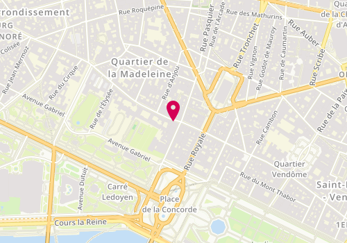 Plan de Tod's, 17 Rue du Faubourg Saint-Honoré, 75008 Paris
