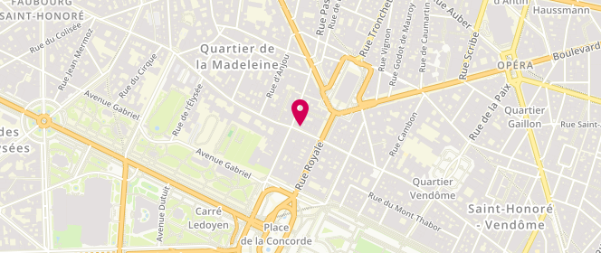 Plan de Bottega Veneta Paris Faubourg St. Honoré, 16 Rue du Faubourg Saint-Honoré, 75008 Paris