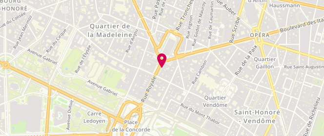 Plan de Gérard Darel, 22 Rue Royale, 75008 Paris