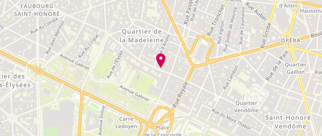 Plan de Canali, 34 Rue du Faubourg Saint-Honoré, 75008 Paris