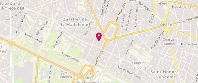 Plan de ESCALES, Village Royal
25 Rue Royale, 75008 Paris