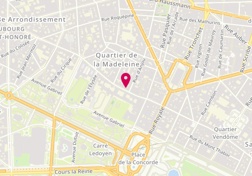 Plan de Icicle, 50 Rue du Faubourg Saint-Honoré, 75008 Paris