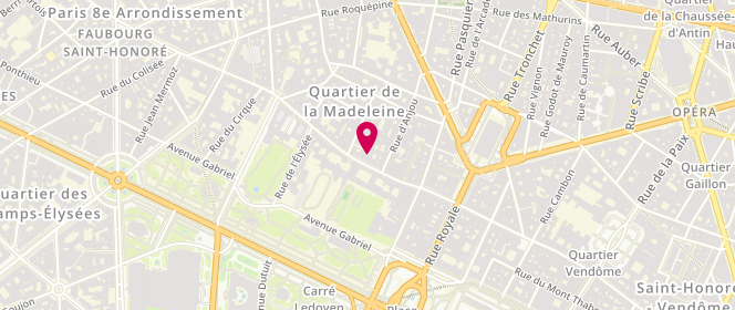 Plan de Brunello Cucinelli, 54 Rue du Faubourg Saint-Honoré, 75008 Paris