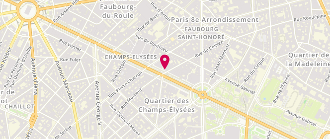 Plan de Lacoste Arena, 50 avenue des Champs-Élysées, 75008 Paris
