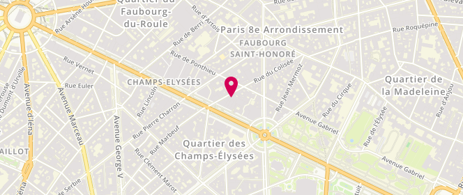 Plan de Bovery, 10 Rue du Colisée, 75008 Paris