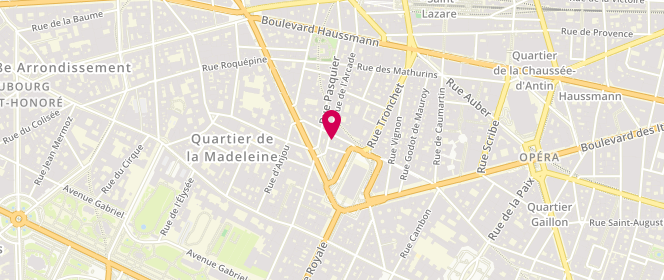 Plan de The Nines, 8 Rue de l'Arcade, 75008 Paris