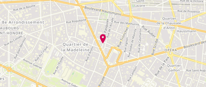 Plan de Alan Madeleine, 4 Rue Pasquier, 75008 Paris