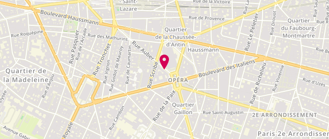 Plan de John Baillie, 1 Rue Auber, 75009 Paris