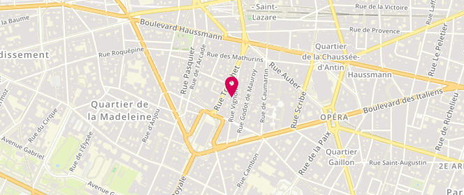 Plan de Christine Laure, 19 Rue Vignon, 75008 Paris