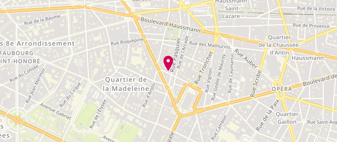 Plan de Aspen Clothing, 5 Rue Pasquier, 75008 Paris