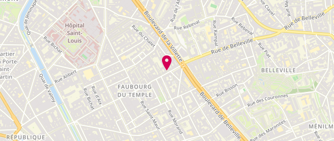 Plan de Pink Lady, 129 Rue du Faubourg du Temple, 75010 Paris