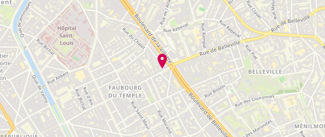 Plan de Ruby Palace, 133 Rue du Faubourg du Temple, 75010 Paris