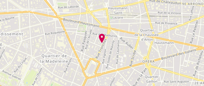 Plan de Etam Lingerie, 21 Rue Tronchet, 75008 Paris