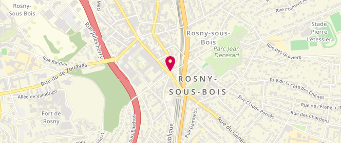 Plan de Etam Lingerie, C.c
2, 93117 Rosny-sous-Bois
