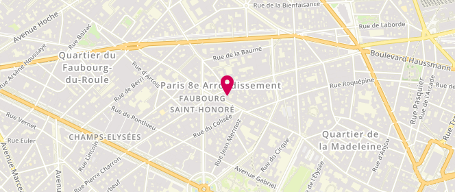 Plan de Café Coton, 140 Rue du Faubourg Saint-Honoré, 75008 Paris