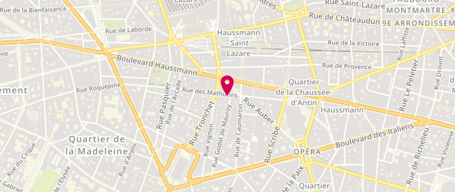 Plan de Armand Thiery SA, 15 Rue Mathurins, 75009 Paris