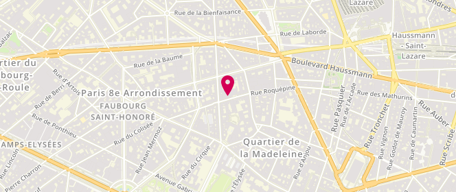 Plan de Baalder Paris, 10 Rue de Penthièvre, 75008 Paris