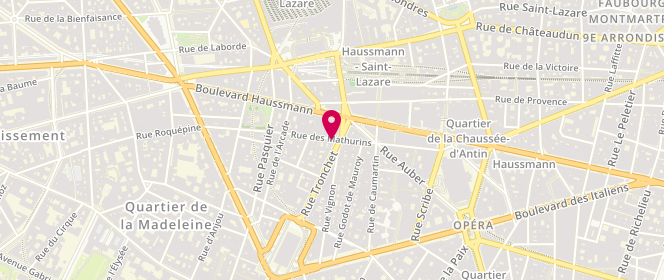 Plan de Comptoir des Cotonniers, 31 Rue Tronchet, 75008 Paris