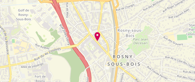Plan de Biboushop, 9 Rue du Général Gallieni, 93110 Rosny-sous-Bois